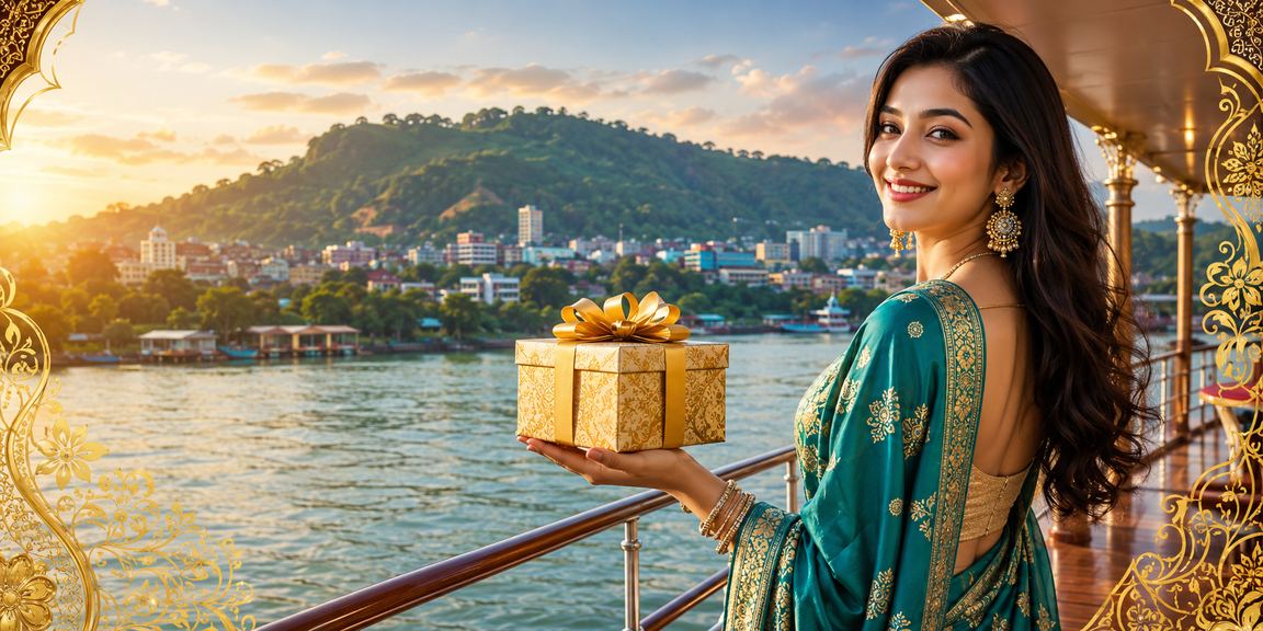 A Bangladeshi model making a mobile deposit in Sylhet